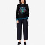 Свитер embroidered tiger head round neck black hoodie Kenzo, черный - фото 4