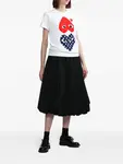 Футболка с сердцами Comme Des Garçons Play, белый - фото 2