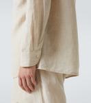 Льняная рубашка Saman Amel, бежевый - фото 6