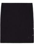 Мини-юбка в рубчик Courrèges, черный - фото