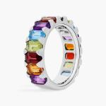 Восьмиугольное кольцо с несколькими камнями из стерлингового серебра Blue Nile - фото 4