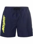 MSGM плавки-шорты с кулиской и логотипом, синий - фото