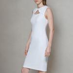 Женское платье-футляр Calvin Klein с вырезом на груди, White - фото 5