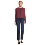 Топ Michael Stars Sona Long Sleeve Bubble Top, Beetroot - фото 5