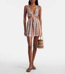 Мини-платье с зигзагообразным вырезом Missoni, Multicolor Chevron - фото 2