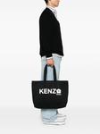 Kenzo сумка-тоут из холста, черный - фото 2