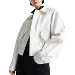 Lemaire Короткий блузон "Кремово-белый", White - фото 5