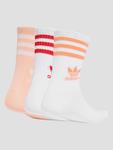 Носки adidas Originals Crew 3 Pack Socks, white/glopnk/white - фото 2