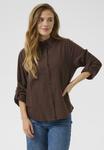 Блуза Kaffe Button-down blouse, Chocolate Brown/Brown - фото