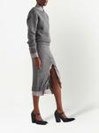 Prada юбка с разрезом сбоку, серый - фото 2