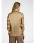 Рубашка из эластичного атласа. Elena Mirã², бежевый - фото 3