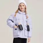 Куртки и жилеты пуховые детские Mizuno, черный синий - фото 7