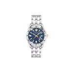 VERSACE Часы Greca Time Gmt 41mm, Blue Dial - фото 4