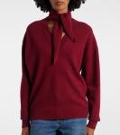 Шерстяной свитер с кашемиром Plan C, бордовый - фото 4