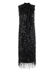 Миди-платье с пайетками и бахромой Isabelle Blanche, черный - фото