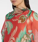 Шелковое платье макси с принтом Etro, Print On Orange Base - фото 4