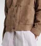 Замшевая полевая куртка Brunello Cucinelli, Cool Brown - фото 5