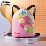 ЛиНинг Детская Полиэстеровая Сумка для Плаванья Синяя, Розовый Принт - фото 3