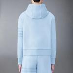 Толстовка с 4-полосным принтом THOM BROWNE, Эфирный синий - фото 4