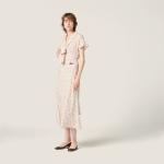 Длинное платье из крепдешина MIU MIU, камео - фото 2