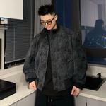 Куртка Unisex Stand Collar Moderate ZIAREL, темно-синий[removable logo] - фото 6