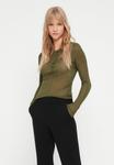 Джемпер GAP HENLEY, Army Green/Olive - фото 4