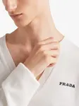 Кашемировый джемпер с V-образным вырезом Prada, белый - фото 4