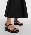 Кожаные эспадрильи pyraclou Christian Louboutin, черный - фото 4