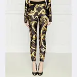 Леггинсы скинни Versace, черный - фото