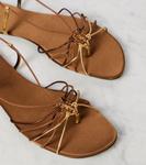 Сандалии Cassandre из кожи Babylone Saint Laurent, Moon Or/ Macadamia/ Caramel - фото 5