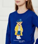 Толстовка детская Polo Ralph Lauren с принтом медведя, синий - фото 4