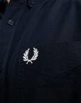 Темно-синяя оксфордская рубашка Fred Perry - фото 2