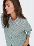 Блуза ONLY ONLTRINE, Dark green/White - фото 7