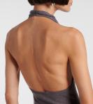 Платье макси с халтернеем Reed Aya Muse, Charcoal Grey Melange - фото 7