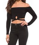 Женский топ Effie в черном цвете NBD - фото