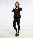 Легинсы женские Ea7 хлопковые с логотипом бренда, черный - фото