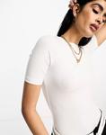 Белое боди-футболка скинни ASOS - фото 3