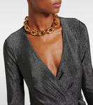 Комбинезон Cosima Two из ламе Diane von Furstenberg, Silver Grey - фото 5