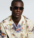 Овальные солнцезащитные очки Prada, черный - фото 2