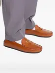 Кожаные лоферы T-класса TOD'S, коричневый - фото 4