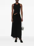 Макси-платье с кольцом Rabanne, черный - фото 2