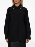Рубашка с украшением из бусин JIL SANDER, черный - фото 3