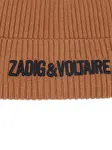 Шапка бини в рубчик Zadig & Voltaire Kids, коричневый - фото 3