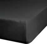 Простыня джерси, черная, 220х200, 30 см, хлопок, плотность: 125 г/м² Eurofirany - фото 3