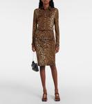 Рубашка с леопардовым принтом Versace, Natural+Black - фото 2