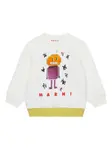 Толстовка с логотипом Marni Kids, белый - фото