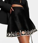 Мини-юбка с вырезами ALAÏA, черный - фото 4