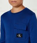 Лонгслив Calvin Klein Jeans Regular Fit, синий - фото 4