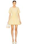 Мини-платье с коротким рукавом Libbie Simkhai, buttercream - фото