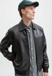 Куртка Jack & Jones Leather jacket, Black - фото 5
